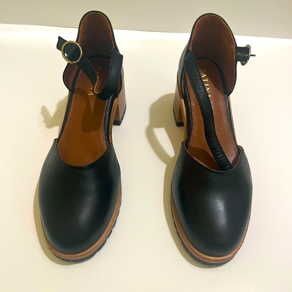 Portland Leather Patina Heeled Mary Jane